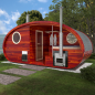 Preview: Fasssauna / Gartensauna / Banja / Oval Premium 5.0 M mit Hot Tube