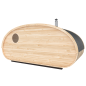 Preview: Fasssauna / Gartensauna / Banja / Oval Premium 5.0 M mit Hot Tube