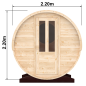 Preview: Fasssauna / Gartensauna / Banja / Round 2,4 m mit Balkon