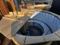Preview: Hot tub 200cm Kunstoff mit inkl/ Holzofen, Holzdeckel, Edelstahl ringe