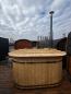 Preview: Hot Tub 200 x 170cm Kunststoff, mit inkl/ Holzofen, Holzdeckel, Edelstahlringe