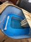 Preview: Hot Tub 200 x 170cm Kunststoff, mit inkl/ Holzofen, Holzdeckel, Edelstahlringe